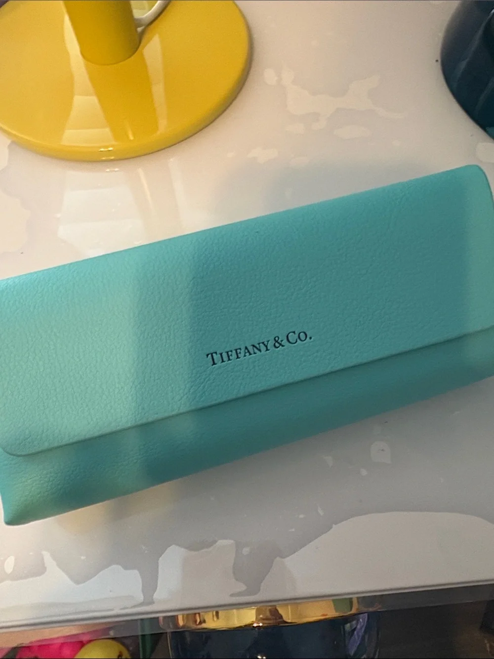 Tiffany & Co. Yellow Round Sunglasses with Heart Charm
